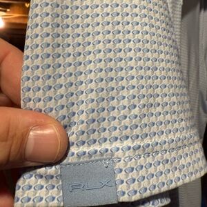 RLX Ralph Lauren Light Blue Geometric Men's Shirt